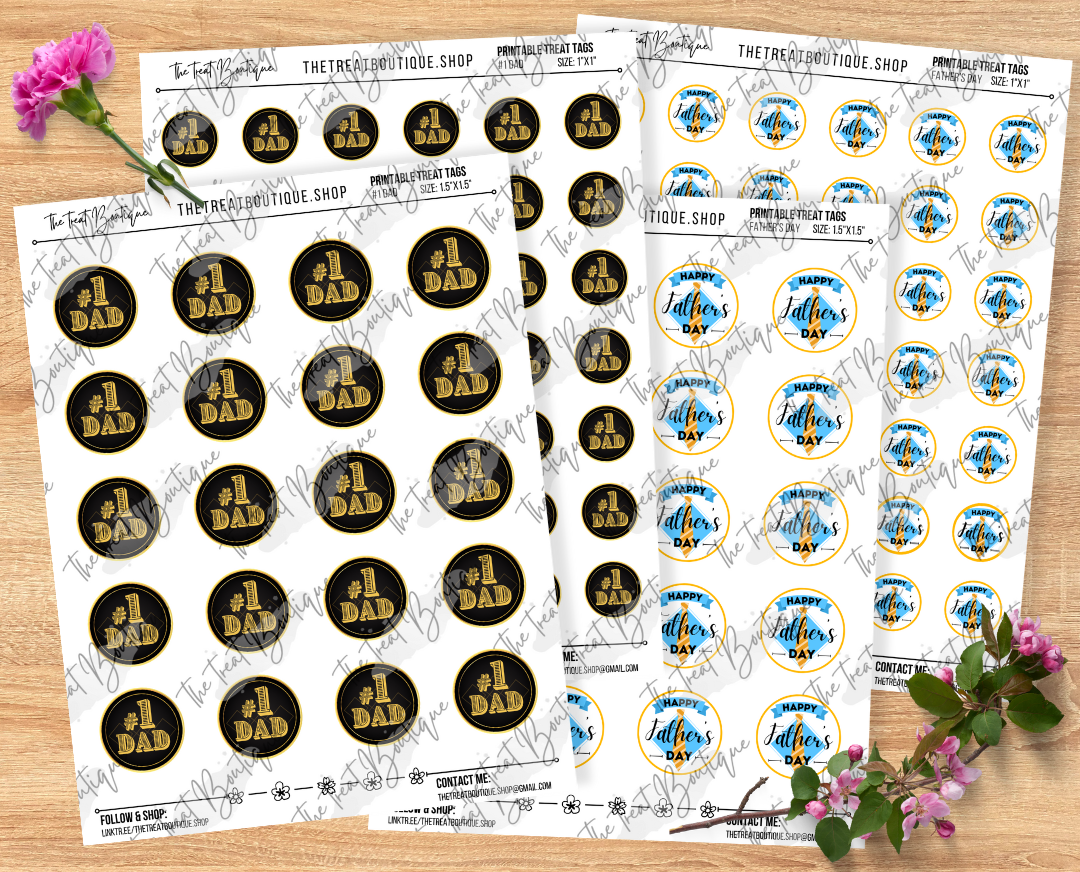 Father's Day Treat Tags - Digital Download