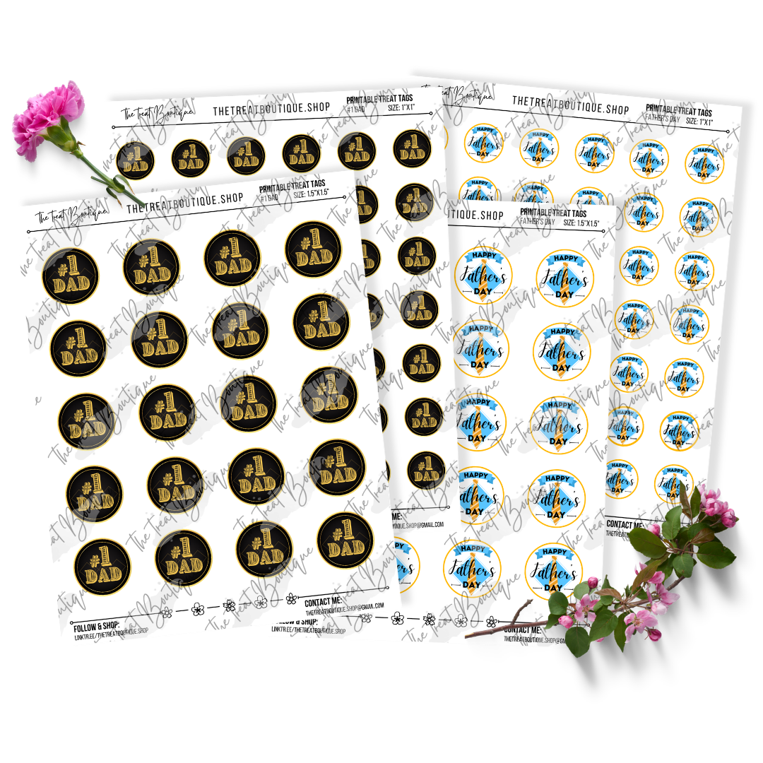Father's Day Treat Tags - Digital Download
