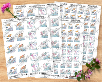 Under The Sea Ocean Treat Tags - Digital Download